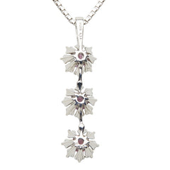 Pt900 プラチナ Pt850 プラチナ ピンクサファイヤ ピンクサファイア0.56ct ダイヤ0.18ct ペンダント ネックレス レディース 【中古】