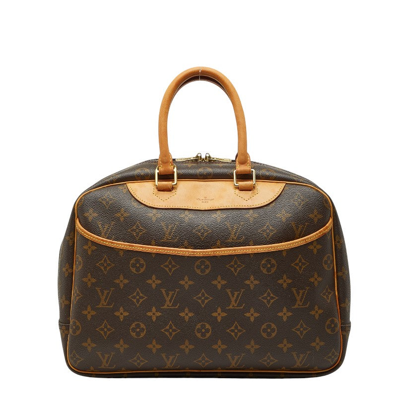 ルイ ヴィトン モノグラム ドーヴィル ハンドバッグ M47270 ブラウン PVC レザー レディース LOUIS VUITTON 【中古】