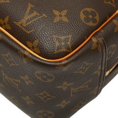 ルイ ヴィトン モノグラム ドーヴィル ハンドバッグ M47270 ブラウン PVC レザー レディース LOUIS VUITTON 【中古】