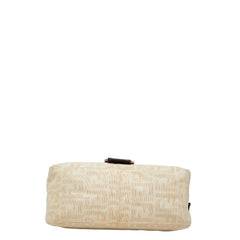 フェンディ ズッカ マンマバケット ハンドバッグ ワンショルダーバッグ ベージュ ブラウン キャンバス レザー レディース FENDI 【中古】