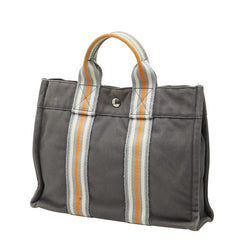 エルメス フールトゥ トートPM トートバッグ ハンドバッグ 銀座店限定 グレー マルチカラー キャンバス レディース HERMES 【中古】