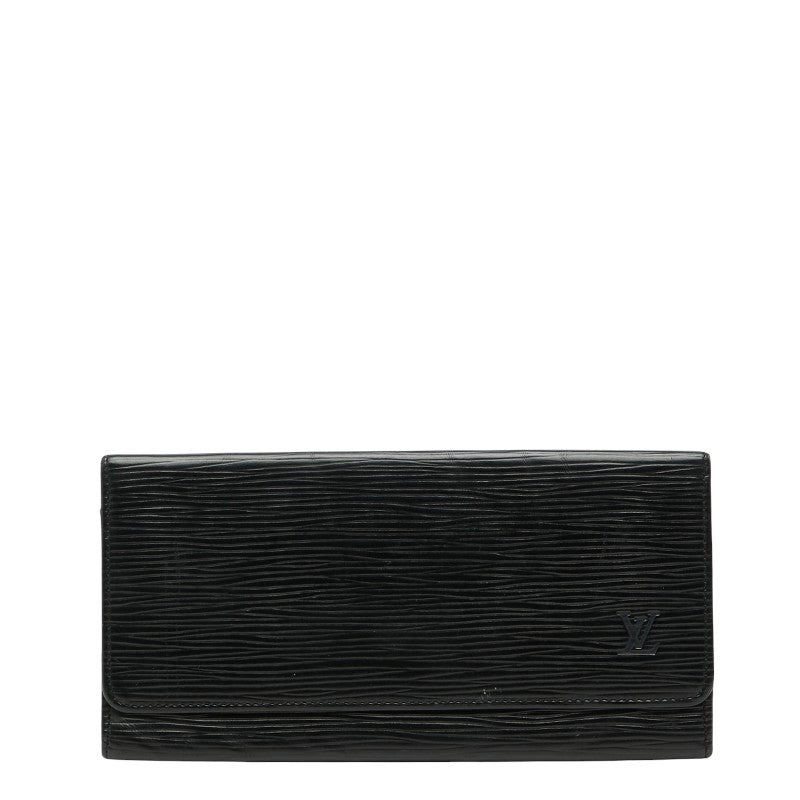 ルイ ヴィトン エピ ポルトエン カルト クレディ 札入れ 長財布 M63602 ブラック レザー メンズ LOUIS VUITTON 【中古】