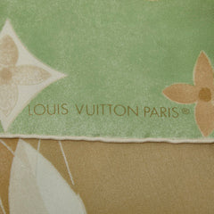 ルイ ヴィトン ショール モノグラム カレイドグラム スカーフ グリーン ベージュ マルチカラー シルク レディース LOUIS VUITTON 【中古】