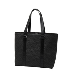 マイケルコース MKシグネチャー トートバッグ ハンドバッグ 37F1LCOT3B ブラック PVC レザー メンズ Michael Kors 【中古】