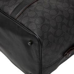 コーチ シグネチャー ボストンバッグ トラベルバッグ F23207 ブラック ボルドー PVC レザー メンズ COACH 【中古】