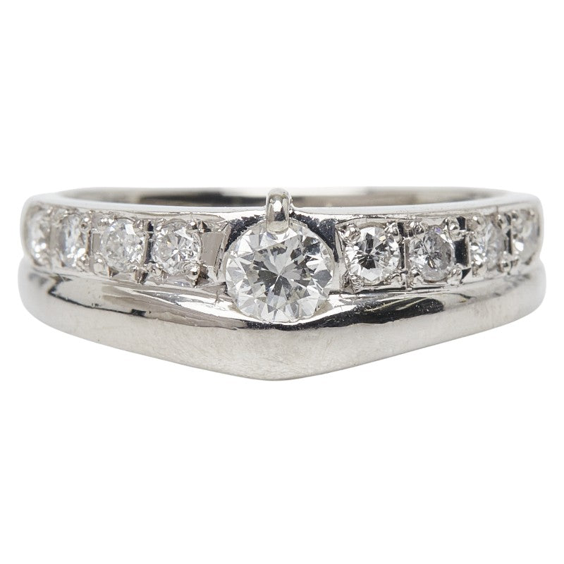Pt900 プラチナ ダイヤ0.50ct リング 指輪 レディース 11号 【中古】