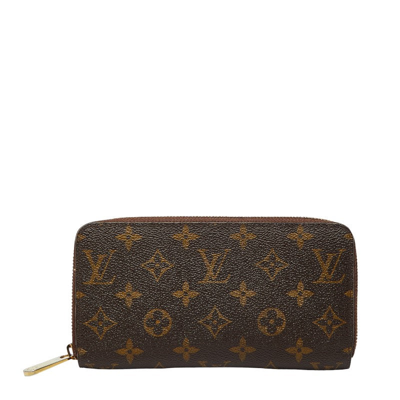 ルイ ヴィトン モノグラム ジッピーウォレット ラウンドファスナー 長財布 M60017 ブラウン PVC レディース LOUIS VUITTON 中古