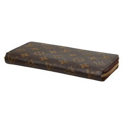 ルイ ヴィトン モノグラム ジッピーウォレット ラウンドファスナー 長財布 M60017 ブラウン PVC レディース LOUIS VUITTON 中古
