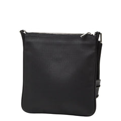 ロエベ リピート アナグラム ショルダーバッグ ブラック PVC レザー レディース LOEWE 中古