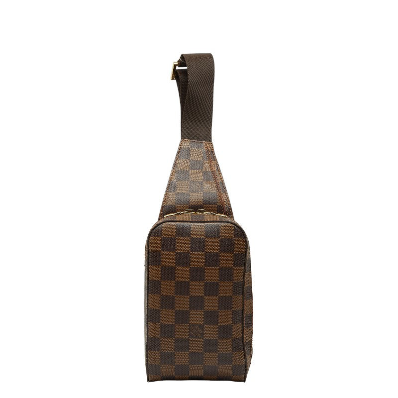 ルイ ヴィトン ダミエ ジェロニモス ボディバッグ ウエストバッグ M51994 ブラウン PVC レザー レディース LOUIS VUITTON 【中古】