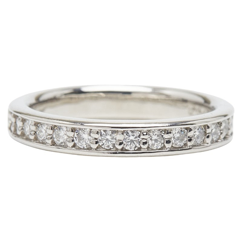 Pt900 プラチナ ダイヤ0.50ct ハーフエタニティ リング 指輪 レディース 13号 【中古】