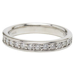 Pt900 プラチナ ダイヤ0.50ct ハーフエタニティ リング 指輪 レディース 13号 【中古】