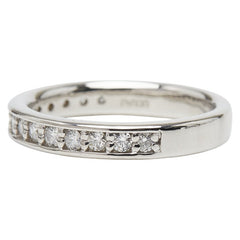 Pt900 プラチナ ダイヤ0.50ct ハーフエタニティ リング 指輪 レディース 13号 【中古】
