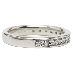 Pt900 プラチナ ダイヤ0.50ct ハーフエタニティ リング 指輪 レディース 13号 【中古】