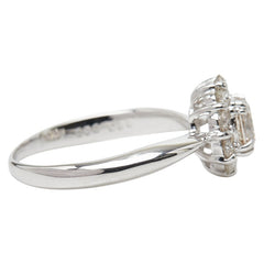 K18WG ホワイトゴールド ダイヤ0.50ct ダイヤ0.66ct フラワーモチーフ リング 指輪 レディース 12号 【中古】