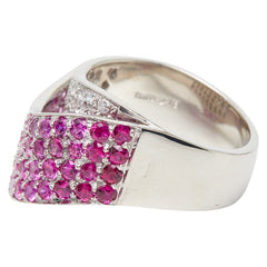 Pt900 プラチナ ルビー＆サファイア2.18ct ダイヤ0.48ct リング 指輪 レディース 11.5号 【中古】