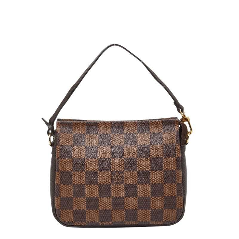 ルイ ヴィトン ダミエ トゥルース メイクアップ アクセサリーポーチ ハンドバッグ N51982 ブラウン PVC レザー レディース LOUIS VUITTON 【中古】