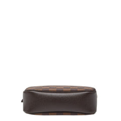ルイ ヴィトン ダミエ トゥルース メイクアップ アクセサリーポーチ ハンドバッグ N51982 ブラウン PVC レザー レディース LOUIS VUITTON 【中古】