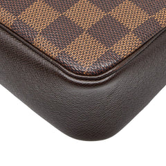 ルイ ヴィトン ダミエ トゥルース メイクアップ アクセサリーポーチ ハンドバッグ N51982 ブラウン PVC レザー レディース LOUIS VUITTON 【中古】