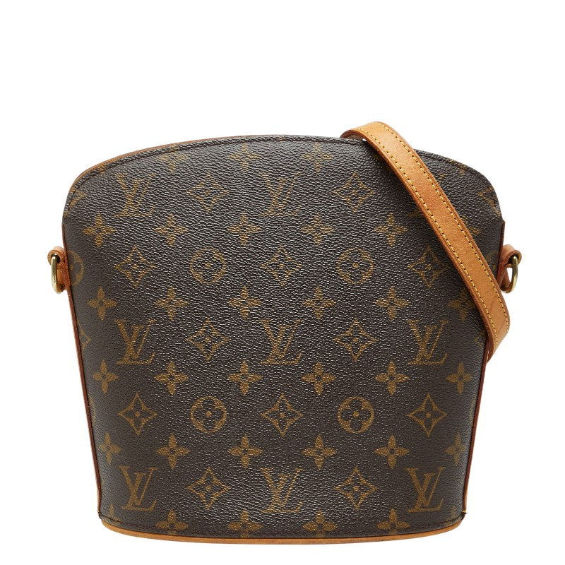 ルイ ヴィトン モノグラム ドルーオ 斜め掛け ショルダーバッグ M51290 ブラウン PVC レザー レディース LOUIS VUITTON 【中古】