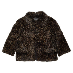 シャネル ファージャケット サイズ34 P26806V17238 ブラウン ベージュ ラビットファー レディース CHANEL 【中古】
