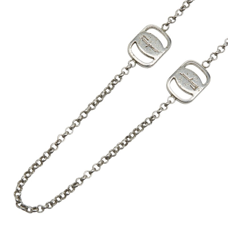 サルヴァトーレフェラガモ ヴァラ ネックレス シルバー メタル レディース Salvatore Ferragamo 【中古】