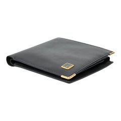 ダンヒル ロゴ 二つ折り財布 ブラック レザー レディース Dunhill 【中古】