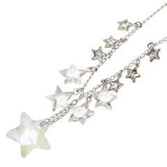 スワロフスキー スター モチーフ 星 ネックレス シルバー クリア メタル レディース SWAROVSKI 【中古】