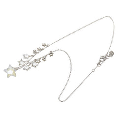 スワロフスキー スター モチーフ 星 ネックレス シルバー クリア メタル レディース SWAROVSKI 【中古】