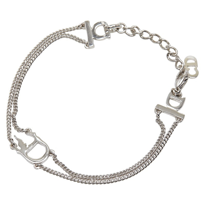ディオール ブレスレット ダブルチェーン シルバー メタル レディース Dior 【中古】