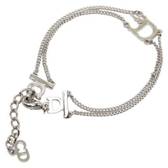 ディオール ブレスレット ダブルチェーン シルバー メタル レディース Dior 【中古】