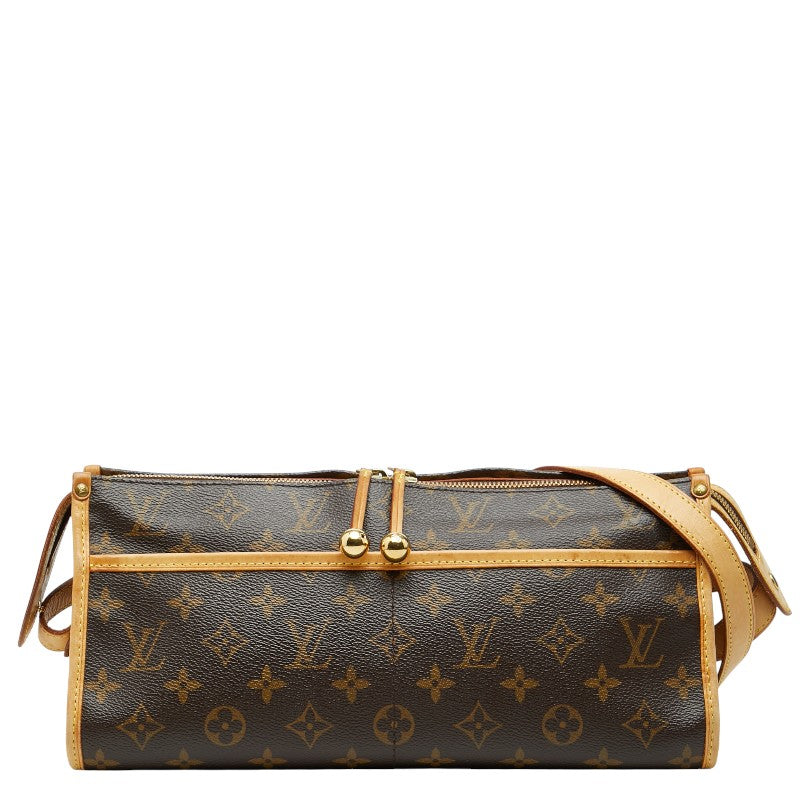 ルイ ヴィトン モノグラム ポパンクール ロン 斜め掛け ショルダーバッグ M40008 ブラウン PVC レザー レディース LOUIS VUITTON 【中古】