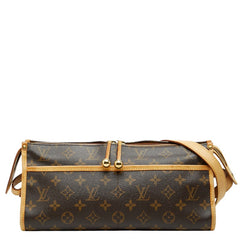 ルイ ヴィトン モノグラム ポパンクール ロン 斜め掛け ショルダーバッグ M40008 ブラウン PVC レザー レディース LOUIS VUITTON 【中古】