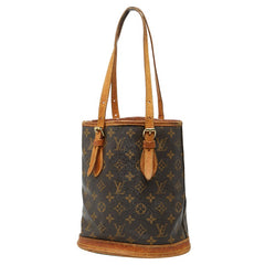 ルイ ヴィトン モノグラム プチ バケットPM トートバッグ ショルダーバッグ M42238 ブラウン PVC レザー レディース LOUIS VUITTON 【中古】
