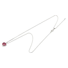 Pt900 プラチナ Pt850 プラチナ ルビー3.33ct ダイヤ0.12ct ペンダント ネックレス レディース 【中古】