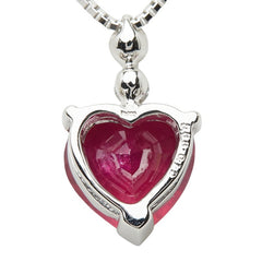Pt900 プラチナ Pt850 プラチナ ルビー3.33ct ダイヤ0.12ct ペンダント ネックレス レディース 【中古】