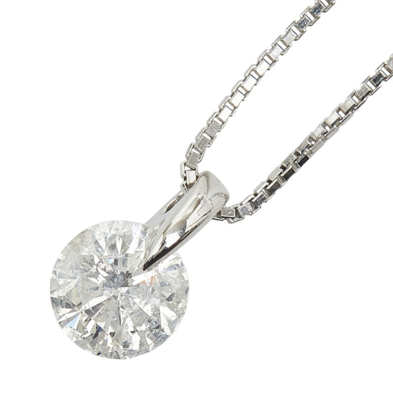 Pt900 プラチナ Pt850 プラチナ ダイヤ1.012ct ペンダント ネックレス レディース 【中古】