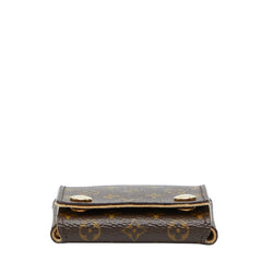 ルイ ヴィトン モノグラム ジュエリーケース アクセサリーケース ミニ アクセサリーポーチ ブラウン PVC レザー レディース LOUIS VUITTON 中古