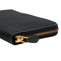 プラダ ラウンドファスナー 長財布 1M0506 ブラック ナイロン レディース PRADA 中古