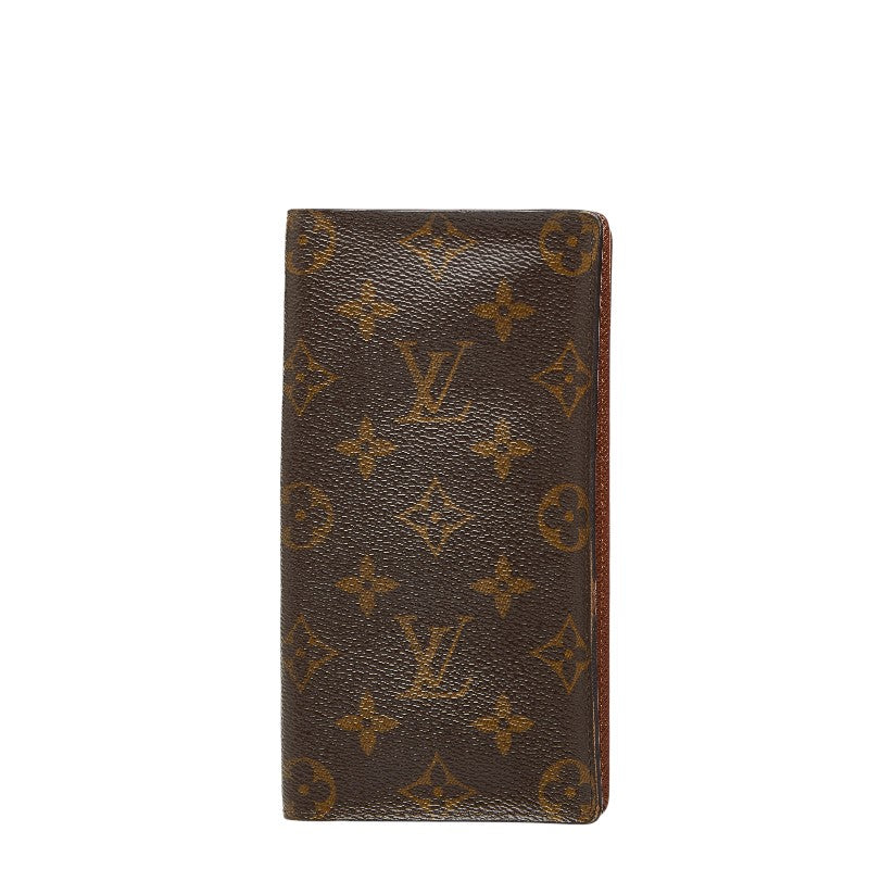 ルイ ヴィトン モノグラム ポルト カルト クレディ 札入れ 長財布 M60825 ブラウン PVC レディース LOUIS VUITTON 中古