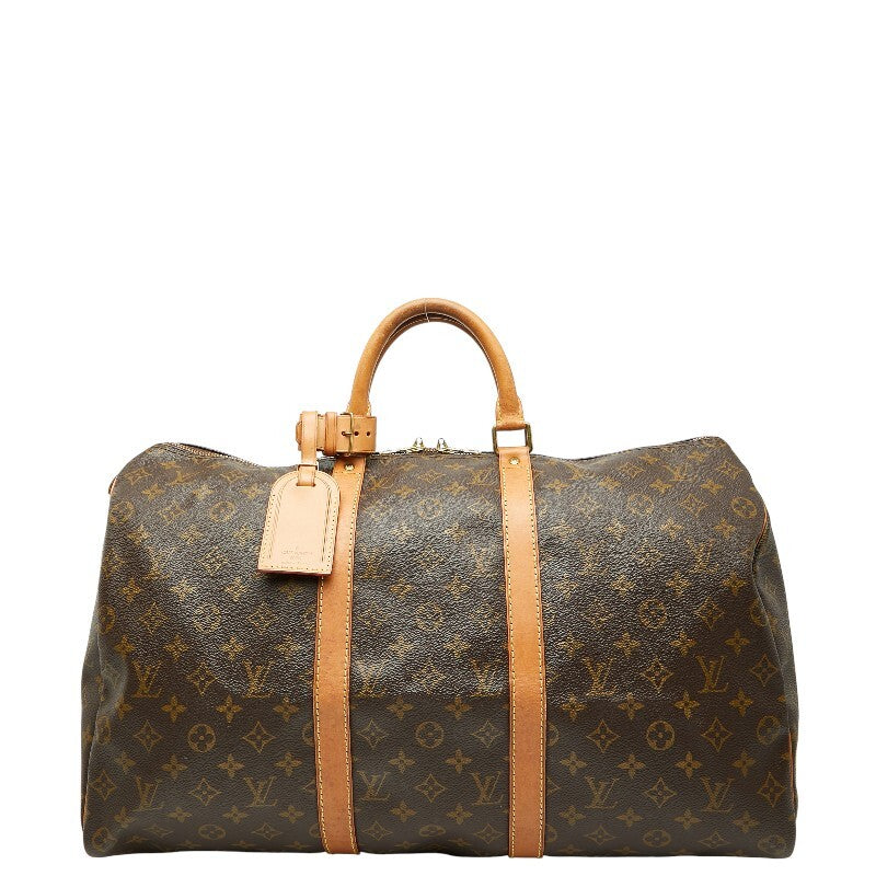 ルイ ヴィトン モノグラム キーポル50 ボストンバッグ M41426 ブラウン PVC レザー レディース LOUIS VUITTON 【中古】