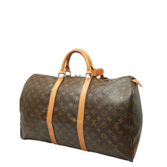 ルイ ヴィトン モノグラム キーポル50 ボストンバッグ M41426 ブラウン PVC レザー レディース LOUIS VUITTON 【中古】