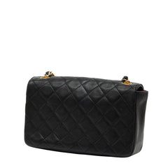 シャネル マトラッセ ココマーク ショルダーバッグ ブラック ゴールド ラムスキン レディース CHANEL 【中古】