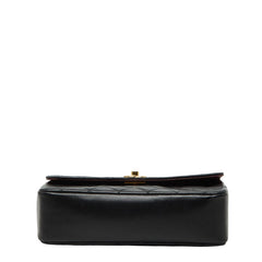 シャネル マトラッセ ココマーク ショルダーバッグ ブラック ゴールド ラムスキン レディース CHANEL 【中古】