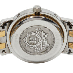 エルメス クリッパー 腕時計 CL3.240 クオーツ ベージュ文字盤 ステンレススチール メッキ レディース HERMES 【中古】