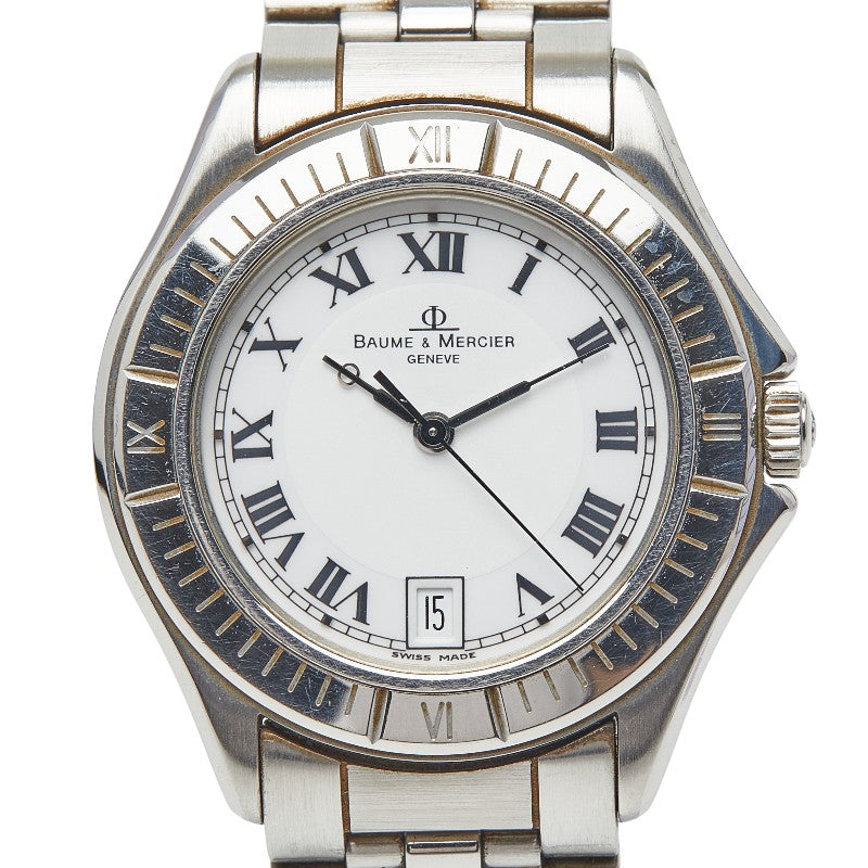 ボーム＆メルシェ 腕時計 MV045042 クオーツ ホワイト文字盤 ステンレススチール メンズ Baume & Mercier 中古