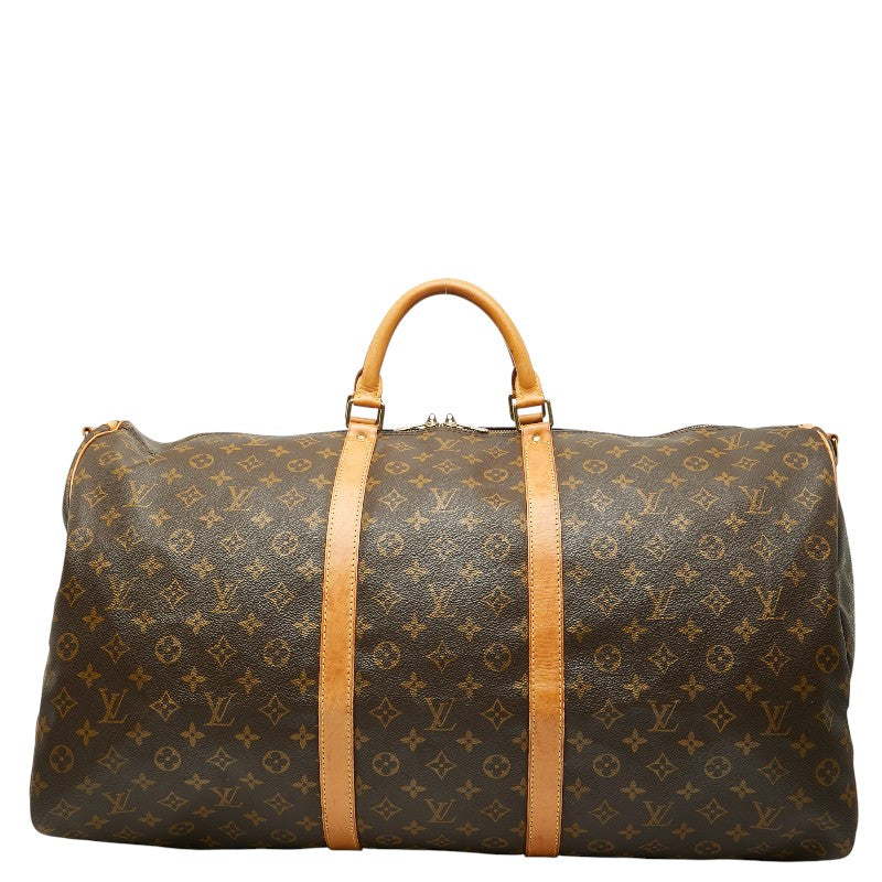 ルイ ヴィトン モノグラム キーポル バンドリエール60 ボストンバッグ M41412 ブラウン PVC レザー レディース LOUIS VUITTON 【中古】