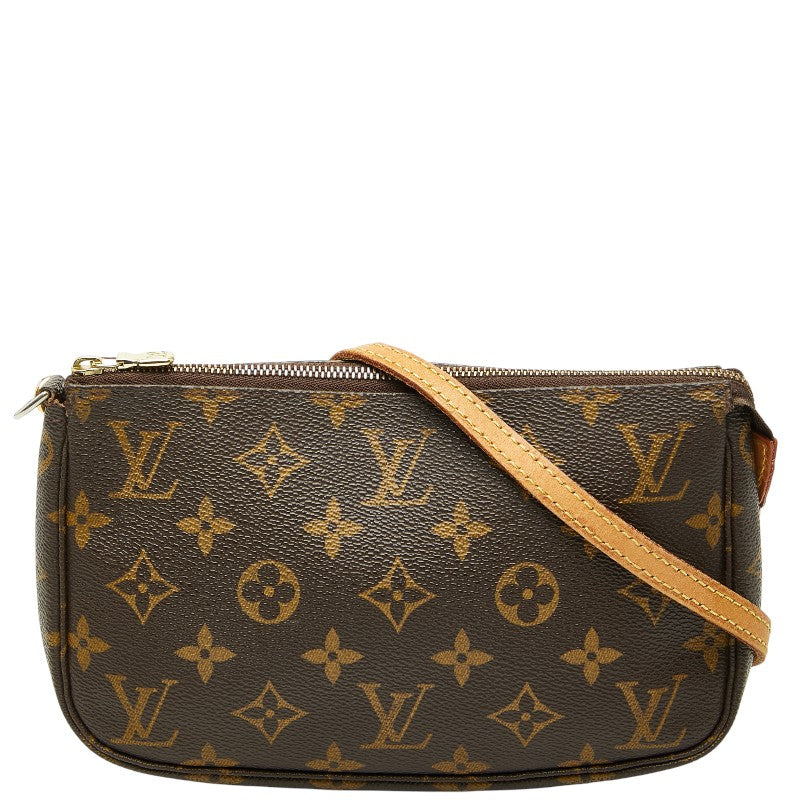 ルイ ヴィトン モノグラム ポシェット アクセソワール ショルダーバッグ M51980 ブラウン PVC レザー レディース LOUIS VUITTON 【中古】