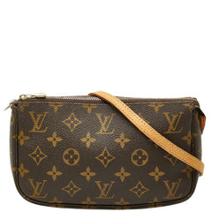 ルイ ヴィトン モノグラム ポシェット アクセソワール ショルダーバッグ M51980 ブラウン PVC レザー レディース LOUIS VUITTON 【中古】