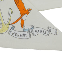 エルメス ツイリー SUR MON NUAGE 私の雲 スカーフ ホワイト マルチカラー レディース HERMES 【中古】